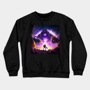 Battling the Cosmic Behemoths - Space Adventures #9 Crewneck Sweatshirt